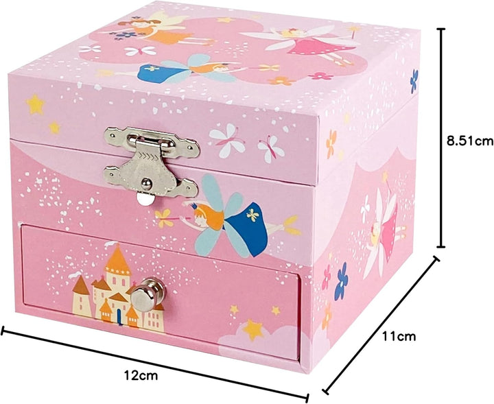 Trousselier 6260205 Musikspieldose für Kinder, Prinzessin, Schmuckschatulle mit ausziehbarer Schubla
