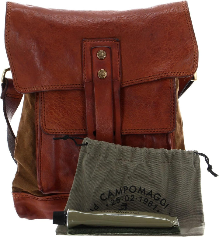 Campomaggi Crossbody Bag V.Militare + T/Cognac