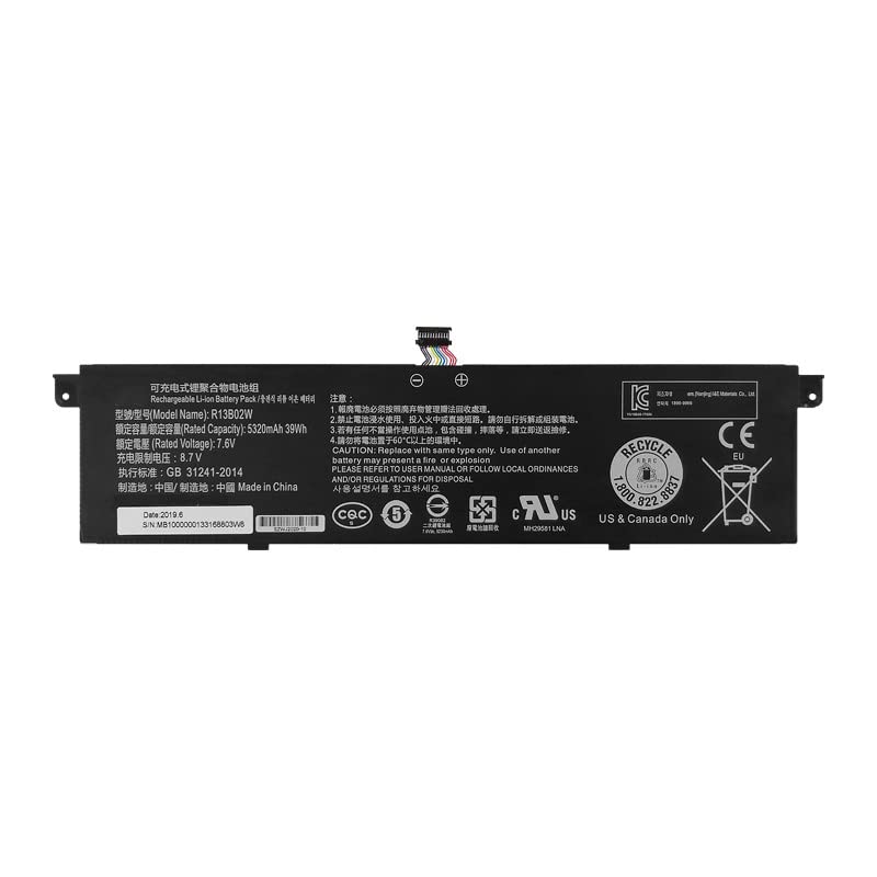 7xinbox R13B01W R13B02W 7.6V 39Wh Ersatz Laptop Akku für Xiaomi Mi Air 13.3 "Series TM1613 TM1604 16