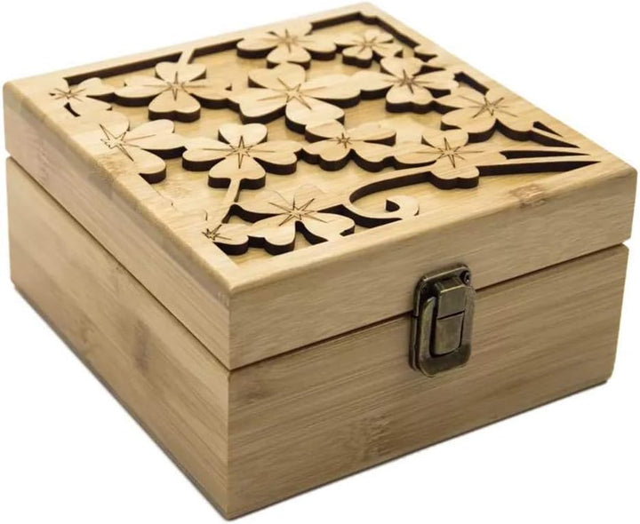 RoseFlower Bambus Ätherisches Öl Organisator Behälter Duftöle Display Ständer, 25 Löcher Aufbewahrun