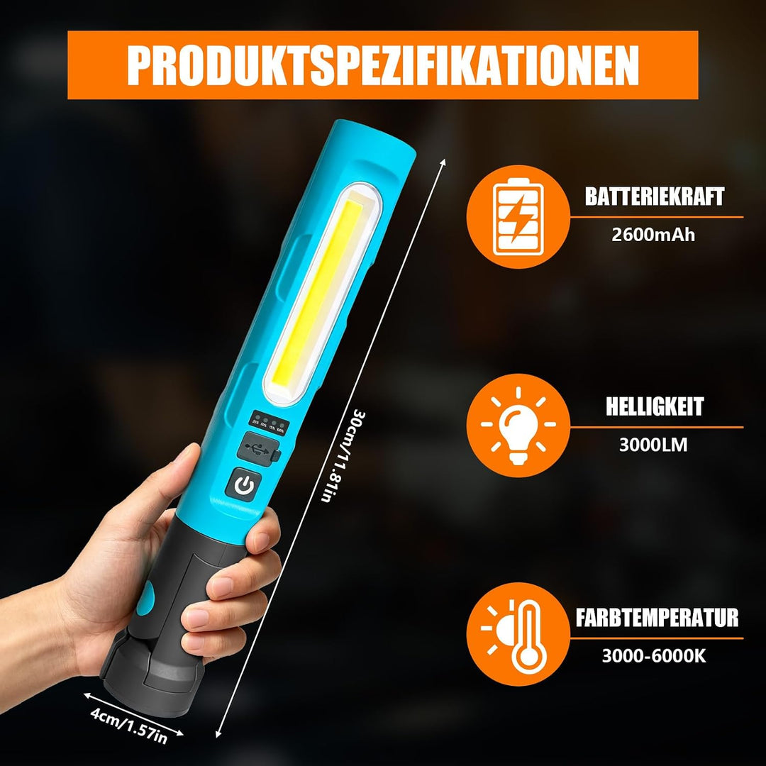 LED Arbeitsleuchte Torch Akku Handlampe