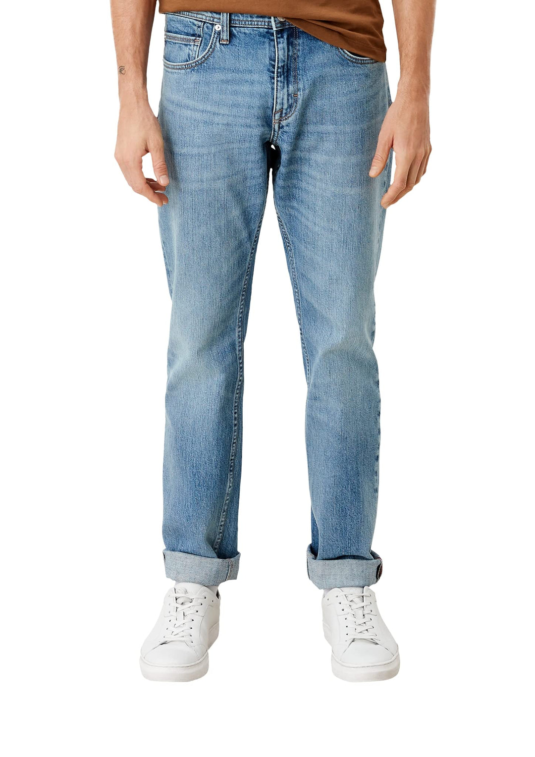 s.Oliver Herren Hose lang York Regular FIT 28W / 32L Light Blue Stretched, 28W / 32L Light Blue Stre
