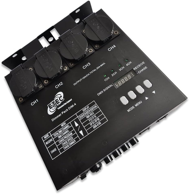 ETEC Dimmer Pack DIM-4 DMX MultiDim Schuko Stromverteiler Disco Party