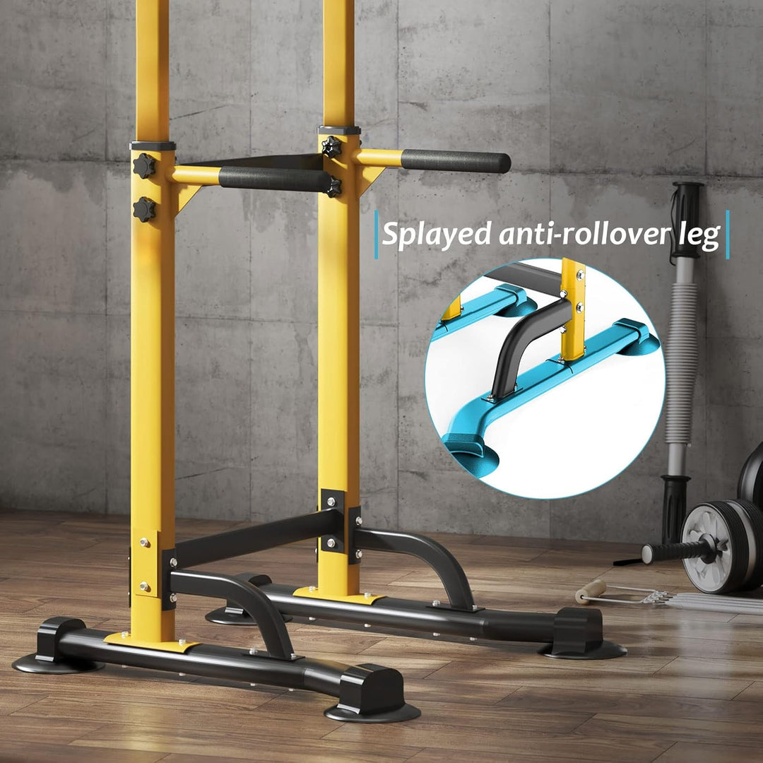 DlandHome Romanischer Stuhl für Krafttraining, verstellbar, Dips, Klimmzugstange, auf Fuss, Klimmzug