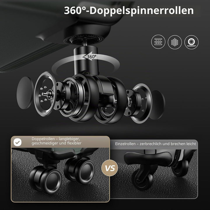 SHOWKOO Kofferset 3 Teilig Stoffkoffer Weichschale Erweiterbar Reisekoffer Leicht Haltbar Trolley Ha