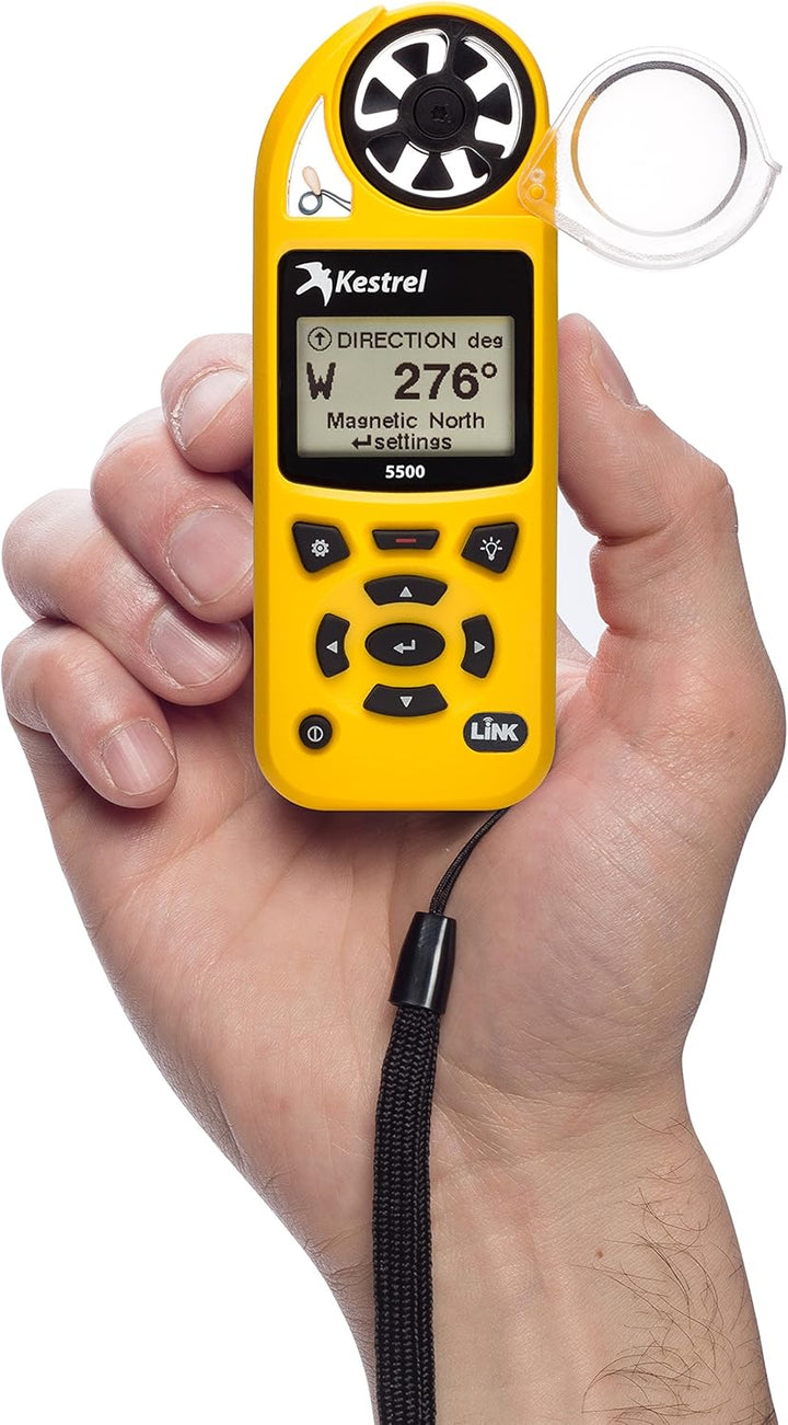 Kestrel 5500 Wetter Meter mit Link und Wetterfahne Halterung Einheitsgrösse Einheitsgrösse gelb, Ein