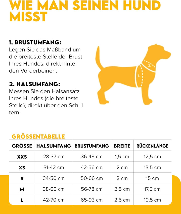Woolly Wolf Nightless Night Dog Harness XS - Hundegeschirr für kleine Hunde aus recyceltem Polyester