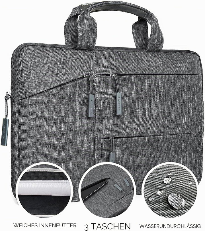 SATECHI Laptoptasche | Wasserabweisend und gepolstert, mit mehreren Fächern und Taschen 15 Zoll, 15