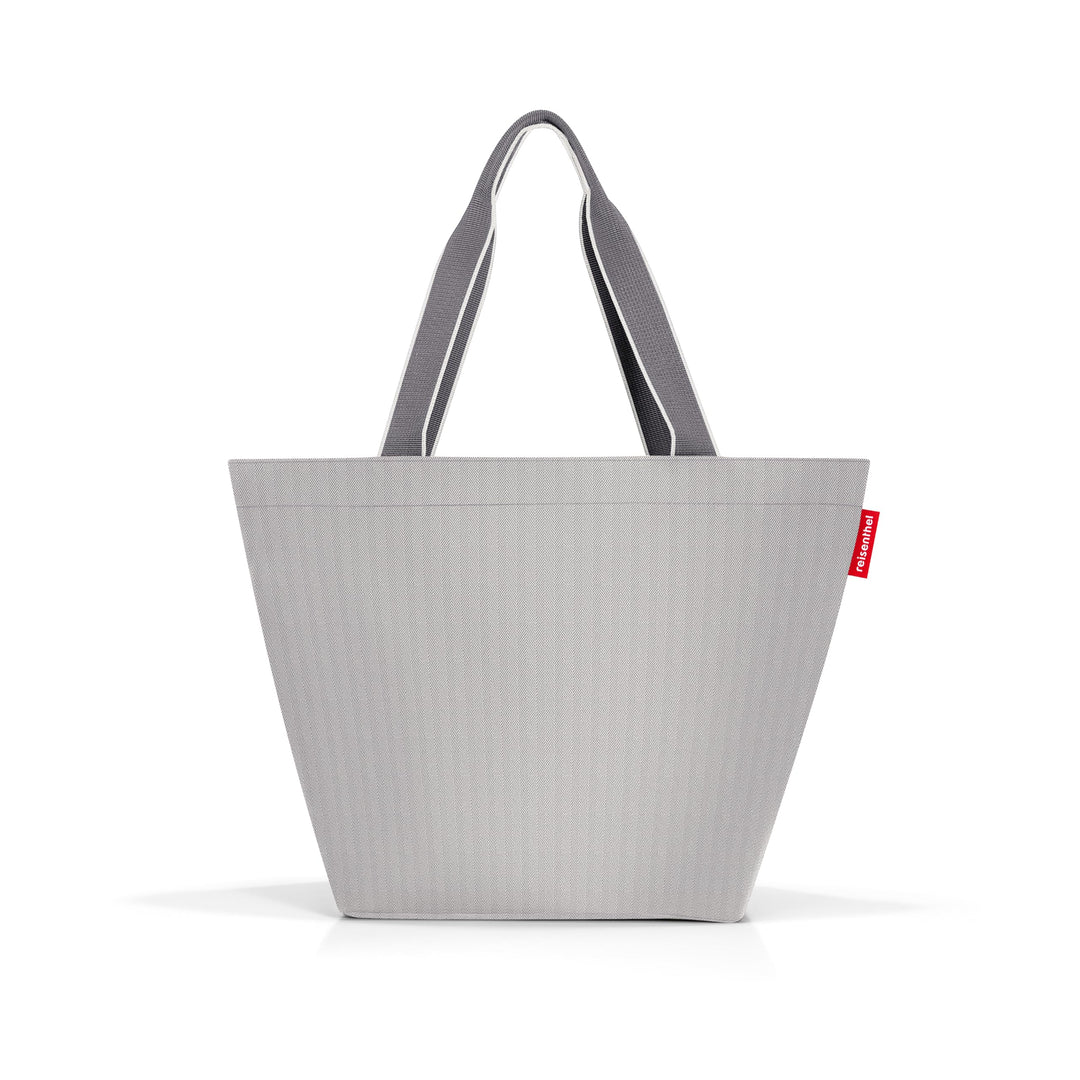 reisenthel shopper M in herringbone grey – Geräumige Shopping Bag und edle Handtasche in einem – Aus