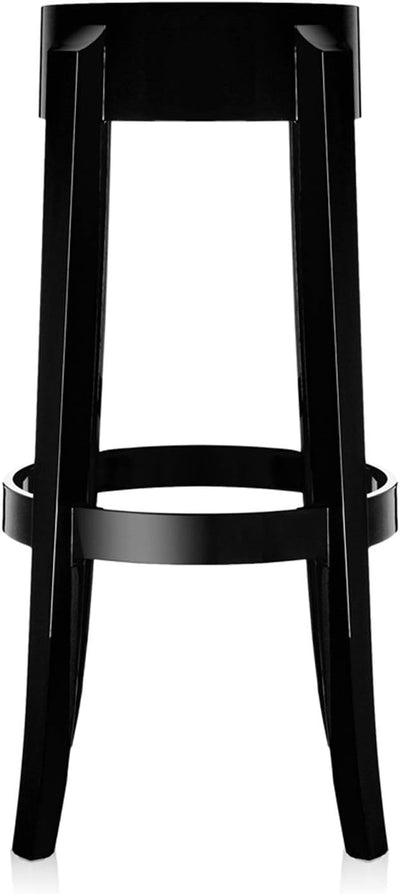 Kartell Charles Ghost, Hocker Large, H. 75 cm, Schwarz, 2er-Satz H. 75 Schwarzglänzend, H. 75 Schwar