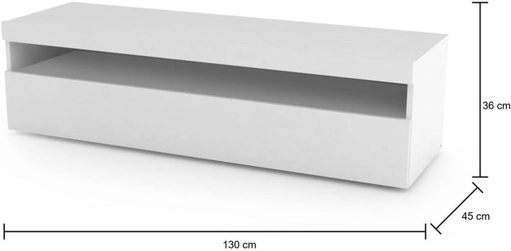 Dmora Wohnzimmer-TV-Ständer, Made in Italy, 1-Tür-TV-Ständer, Wohnzimmer-TV-Ständer, 130x45h36 cm, g