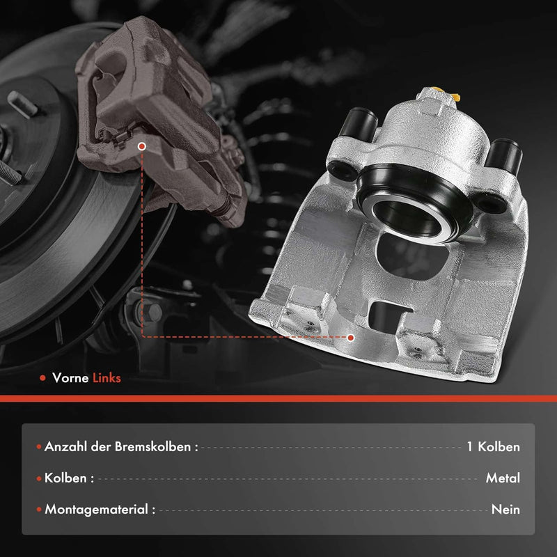 Frankberg 1x Bremssattel Bremszange Vorne Links Kompatibel mit Q3 8UB 8UG 2011-2015 Al.ha.mb.ra 710