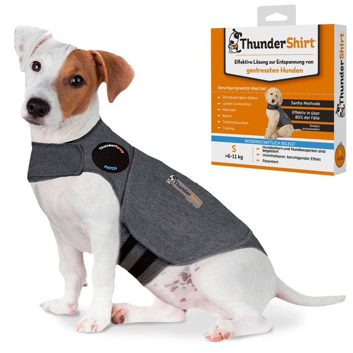 Thundershirt: Beruhigungsweste für Hunde - Grau - Grösse S S Nur Jacke, S Nur Jacke
