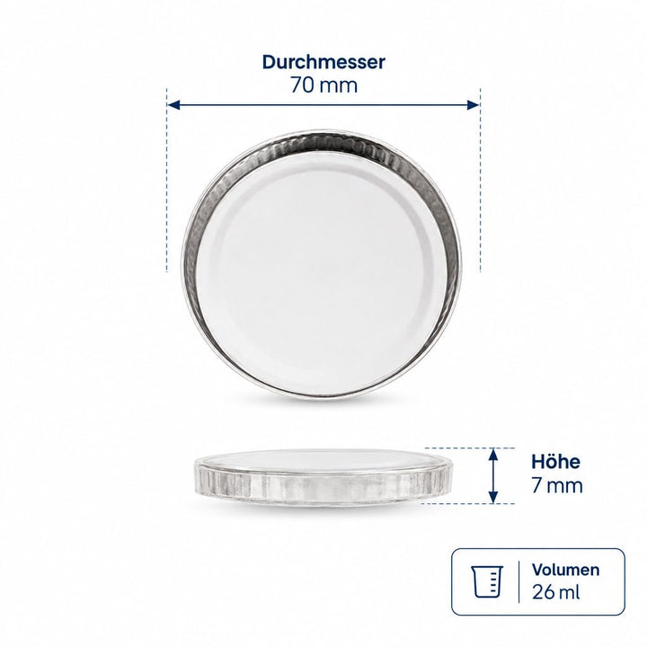 neoLab 5-1076 Alu-Wägeschalen, 70 mm Durchmesser, 1,2 g (50-er Pack)