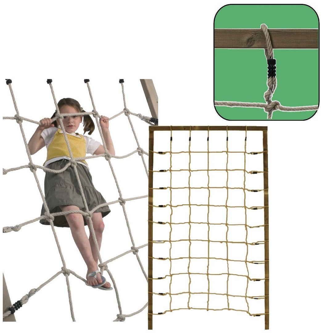 Loggyland Kletternetz Höhe 2,50m x Breite 1m (2,50 Meter hoch, 1 Meter breit) Verschiedene Netzfarbe