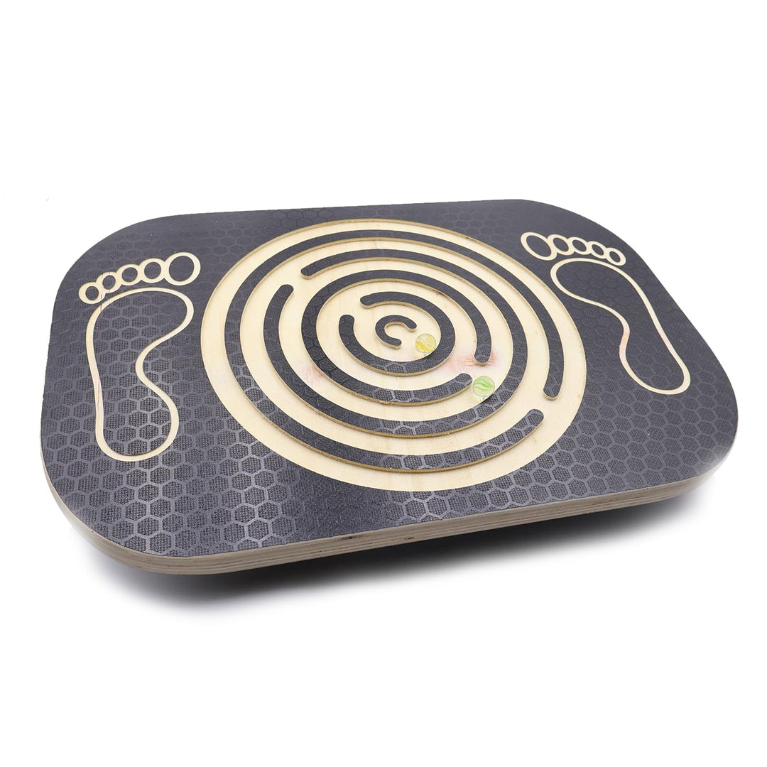Balance Board Holz, Wackelbrett Gleichgewichtstrainer, Board für Yoga und Übung, Balancierbrett für