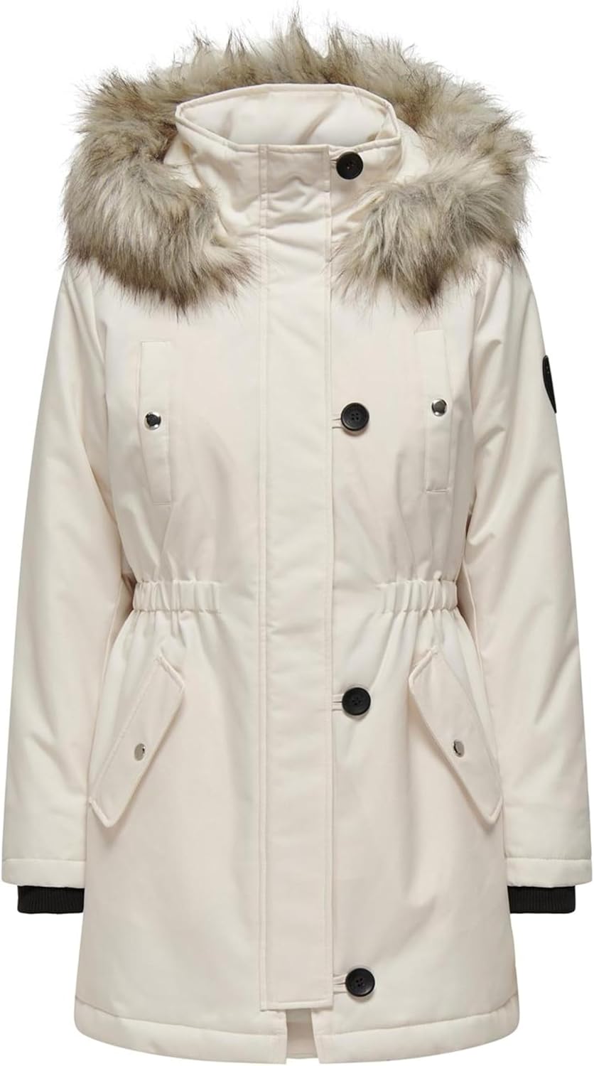 ONLY Female Langer Parka ONLIRIS Langer Parka XS Eggnog, XS Eggnog