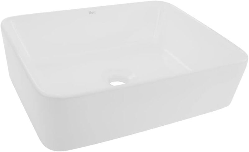 VBChome Badmöbel 60 cm Weiss Aufsatzwaschbecken mit Armatur 48x37 cm Aufsatzwaschtisch mit Waschbeck