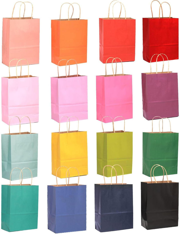 Gcardist Medium 16Pcs Krafttaschen mit Griffen 27x21x11cm Geschenktaschen 16 Verschiedene Senior Far