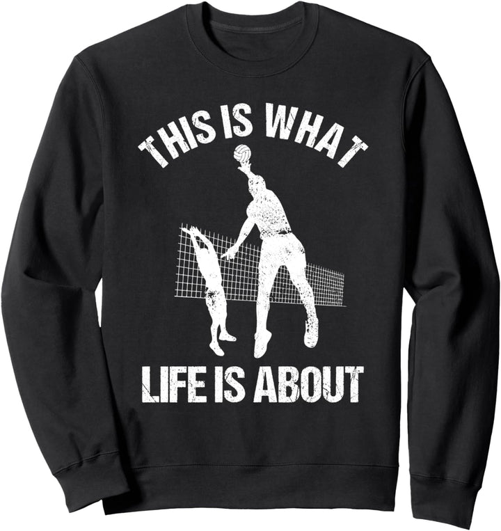 Was Im Leben Zählt Vater Und Sohn Kind Volleyball Sport Sweatshirt