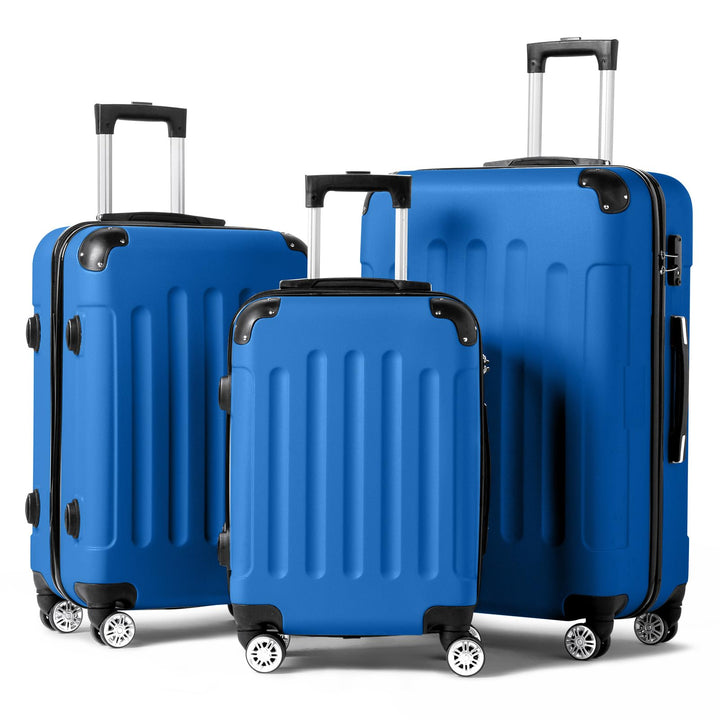 LALAHO Kofferset 3/4 teilig, Reisekoffer Set mit Kosmetikkoffer, Hartschalen Koffer Set aus ABS, Gep