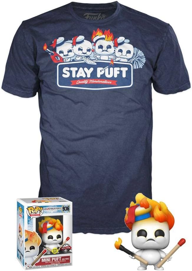 Ghostbusters Funko Afterlife POP! & Tee Box Stay Puft Quality Marshmallows Size L