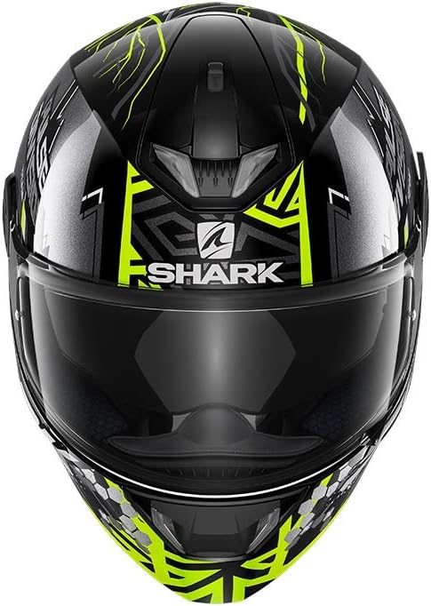 Shark Herren Nc Motorrad Helm XS Schwarz/Gelb/Grau, XS Schwarz/Gelb/Grau