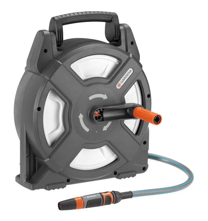 Gardena city gardening Terrassen-Schlauchbox 10 m: Schlauchrolle mit 10 m Schlauch, einklappbare Kur