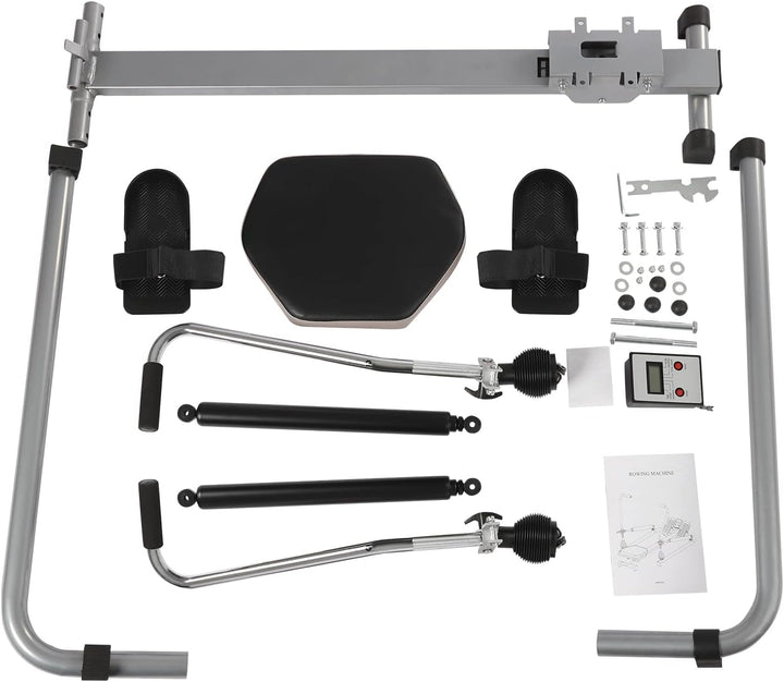 Rudergerät für Zuhause, Klappbar Hydraulische Justierbare Rudermaschine, Verstellbaren Bauchtrainer