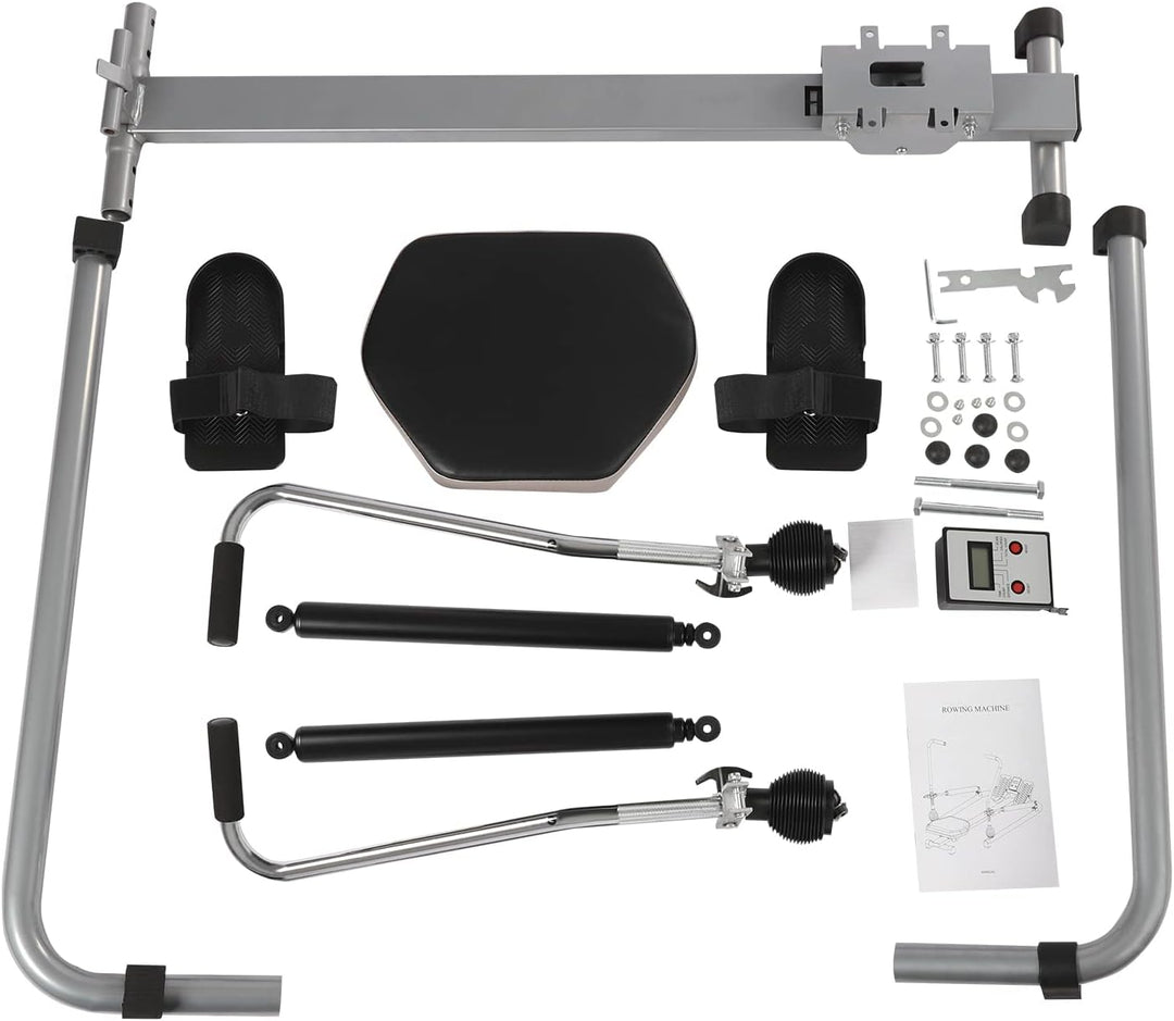 Rudergerät für Zuhause | Klappbar Hydraulische Justierbare Rudermaschine | Bauchtrainer mit Verstell