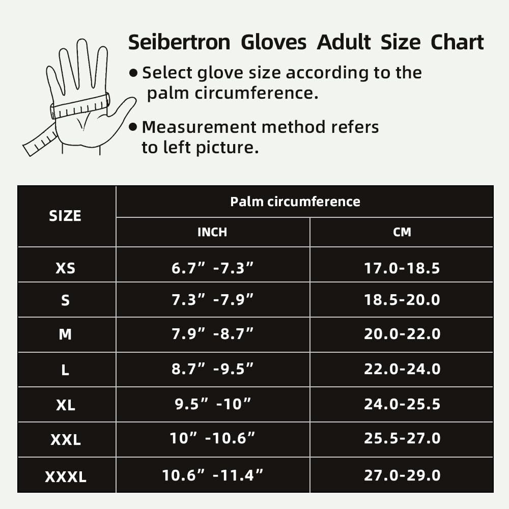 Seibertron HIGH-VIS SDXW Power Grip Rutschfeste Winter Warm Kaltes Wetter Zustand Wasserdichte Windd
