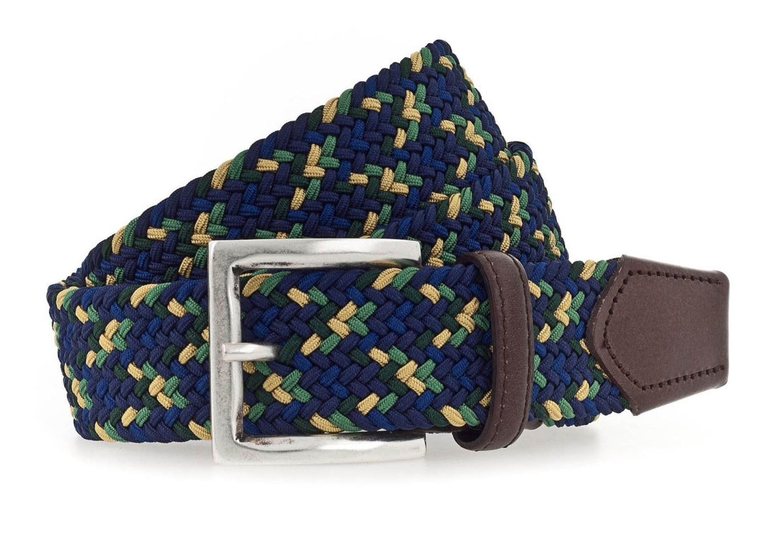 B.Belt Luca Stretch Belt W80 Navy - Light Green