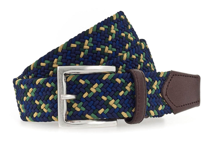 B.Belt Luca Stretch Belt W80 Navy - Light Green