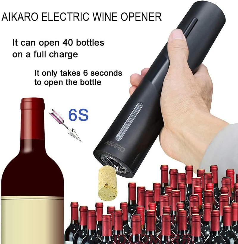 AIKARO Elektrischer Korkenzieher Wein öffner Weinflaschenöffner Automatischer Flaschenöffner, Wieder