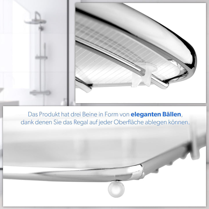 KADAX Duschablage Ecke, Badezimmer Organizer, Eckregal, Badregal, Duschregal, Duschgel und Shampoo H