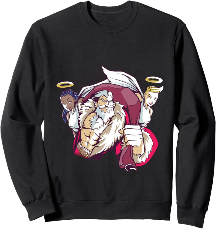 XMAS Frohe Weihnachten & Happy Christmas Engel Sweatshirt