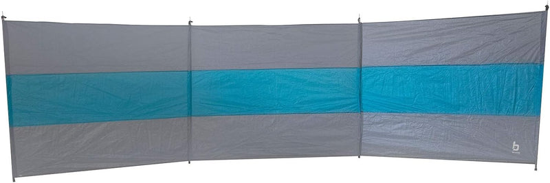 Bo-Camp Camping Windschutz XL Strand Zelt Garten Zaun Sichtschutz gross 500x140 blau/grau, blau/grau