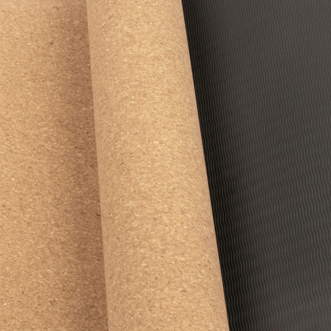 Myga XL Kork Yogamatte | 200 cm x 70 cm | Rutschfest, Wäremeregulierend & Leicht zu Tragen – 6 mm Di