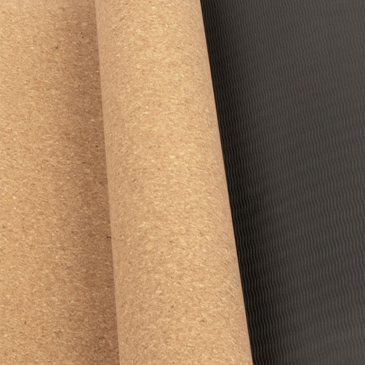 Myga XL Kork Yogamatte | 200 cm x 70 cm | Rutschfest, Wäremeregulierend & Leicht zu Tragen – 6 mm Di