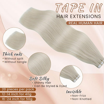 Hetto Extensions Tape in Echthaar Blond Tape in Extensions Echthaar Remy Menschlich Haar Tape in Ext