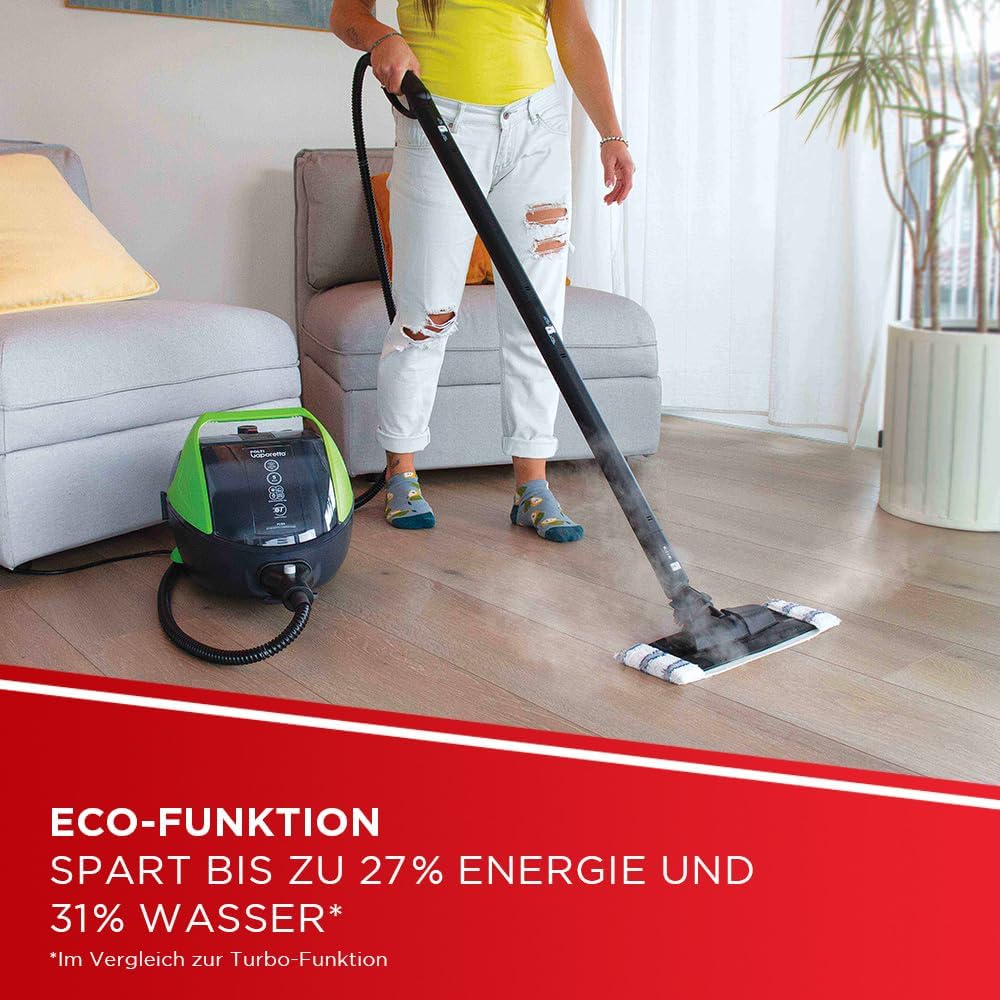 Polti Vaporetto PRO 95 Flexi Dampfreinigungsgerät mit 5 BAR, Wassertankkapazität 1.3 L und Turbo Fun