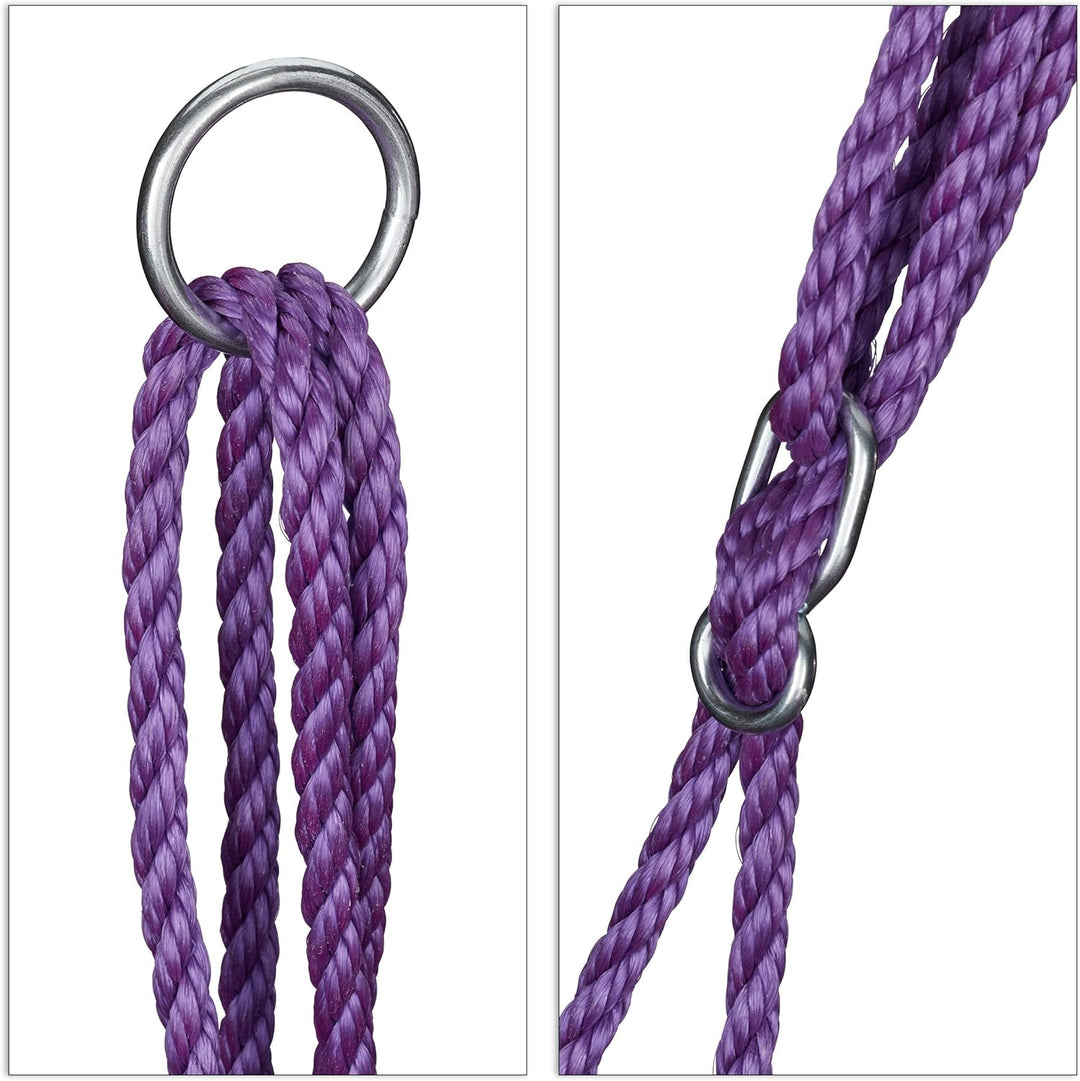Relaxdays Unisex – Erwachsene, lila Nestschaukel, Outdoor Schaukel für Kinder & Erwachsene, Ø 110 cm