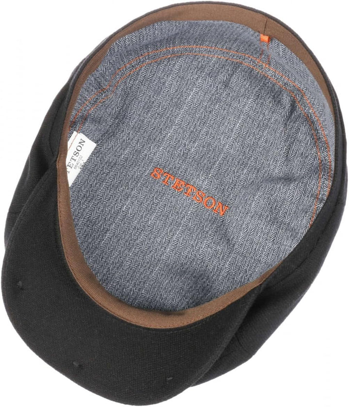 Stetson Brooklin Wool Cashmere Flatcap Herren - Made in EU - Mütze mit Futter aus Baumwolle - Unifar