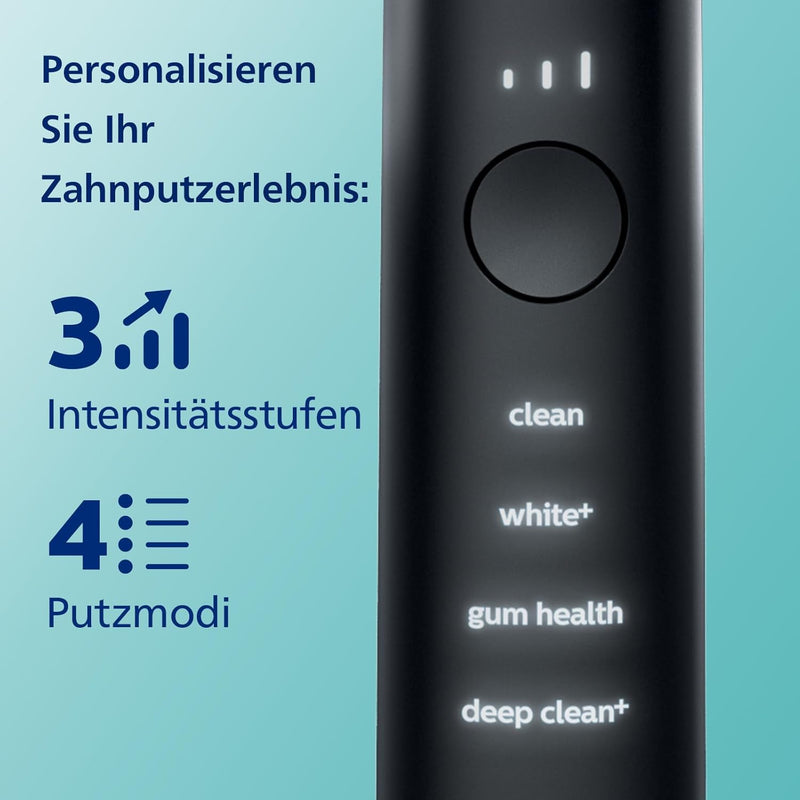 Philips Sonicare DiamondClean 9000 elektrische Zahnbürste, Doppelpack, Schallzahnbürste mit App, Dru