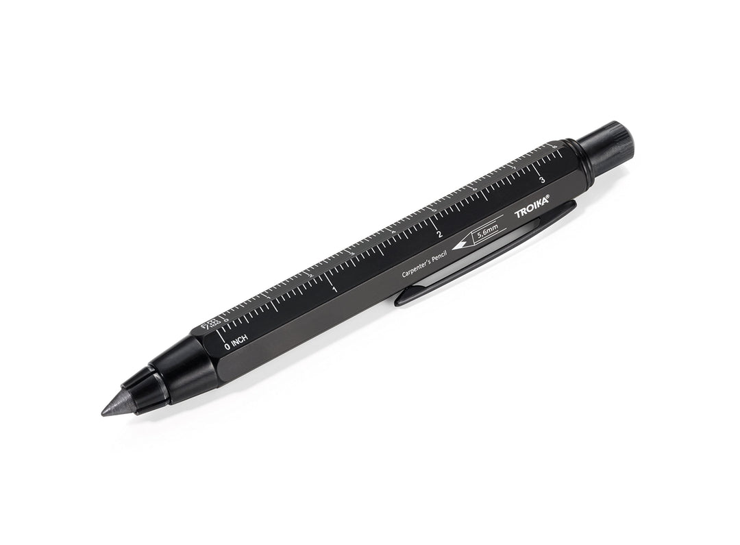 TROIKA ZIMMERMANN 5,6 BLEISTIFT- PEN56/BK -Fallminen-Stift (5,6 mm HB-Mine) - Zentimeter-/Zoll-Linea