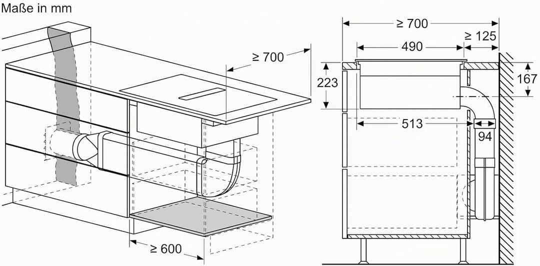 Siemens ED711FQ15E iQ500 Induktionskochfeld mit Dunstabzug (autark), 70 cm breit, Rahmenlos aufliege