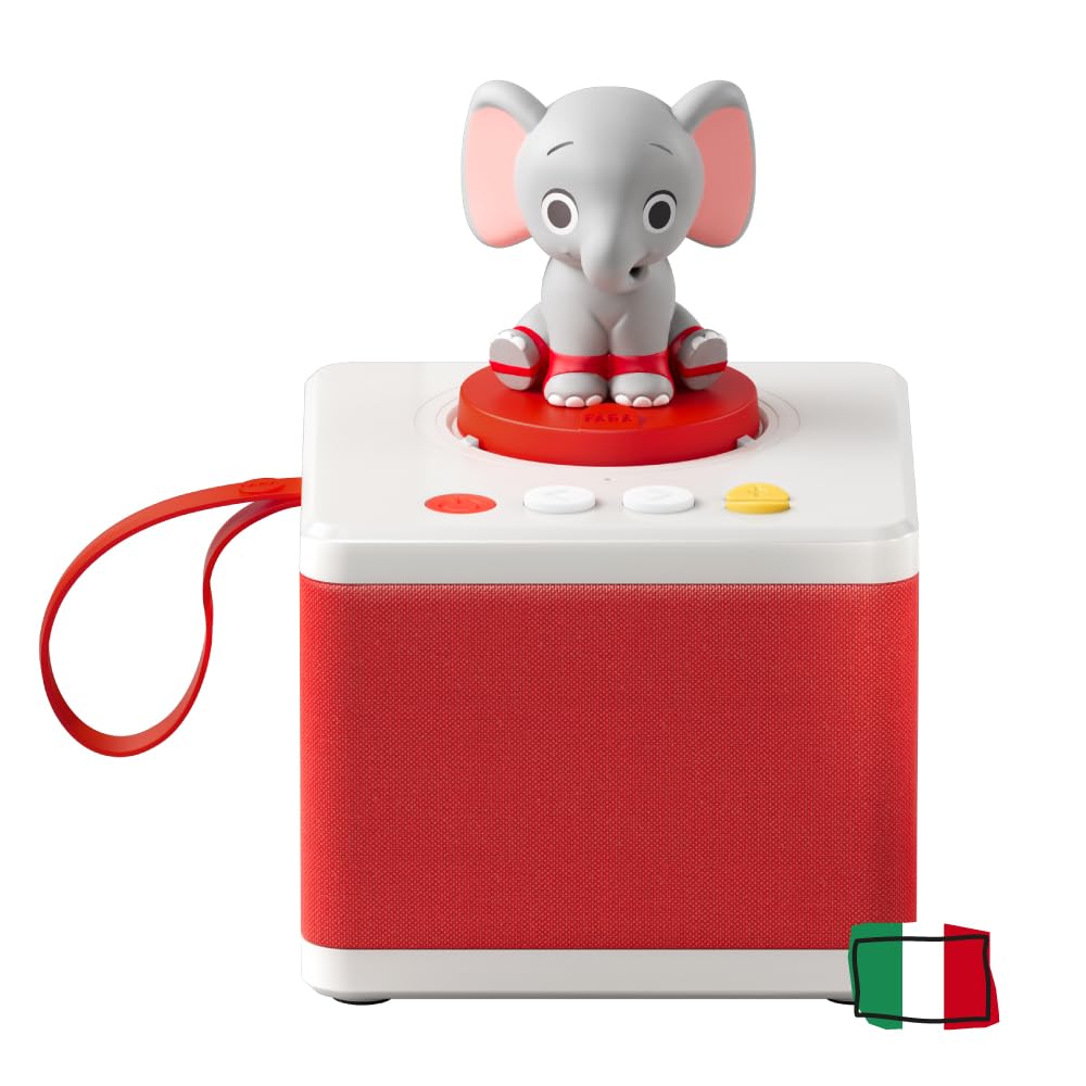 FABA-Geschichtenerzähler – Audio-Box mit Klangfigur Ele, der Elefant“ – Lernspielzeug, italienische