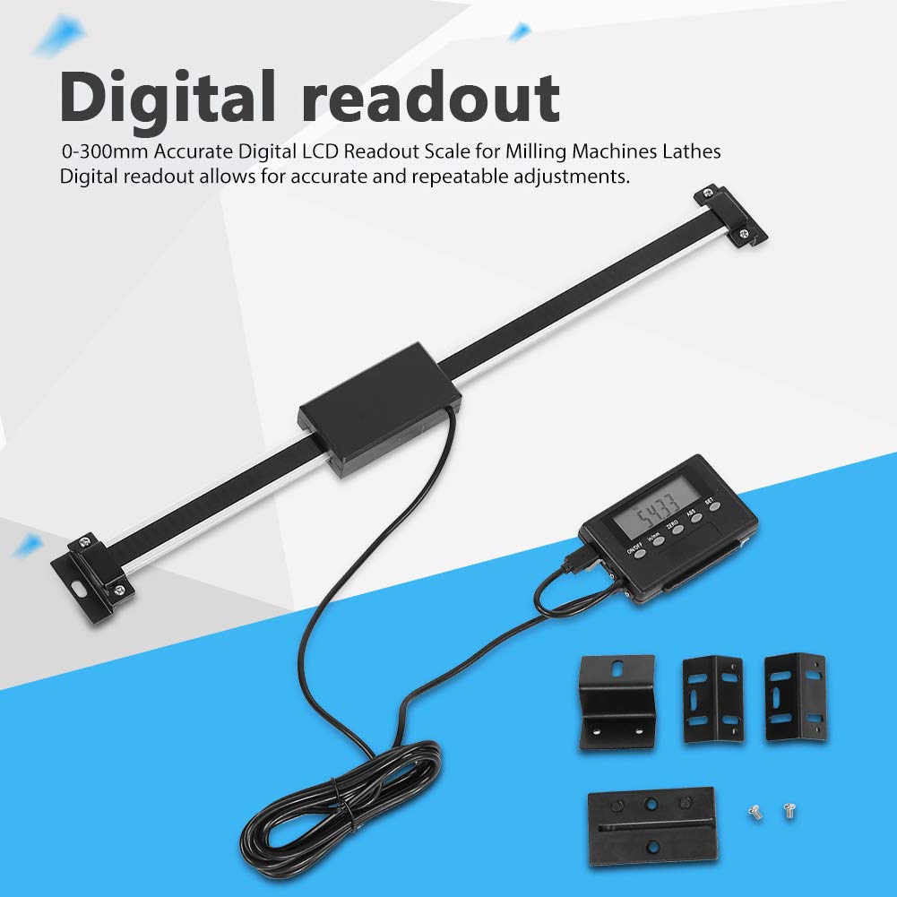 Digitalanzeige Kit, 0-300 mm Präzise Lineare LCD Digitalanzeige Skala für Fräsmaschinen Drehmaschine