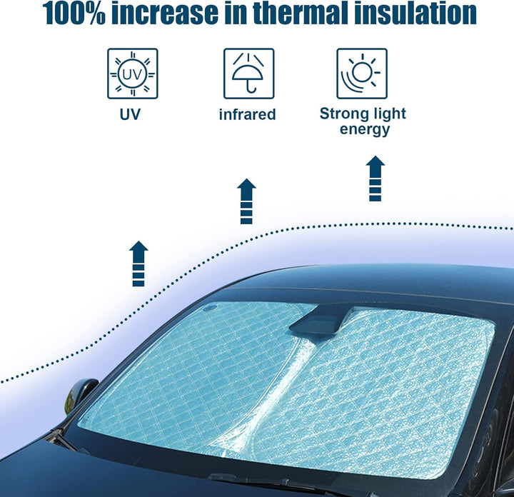 Auto Frontscheibe Sonnenschutz Ersatz für VW Golf 7 MK7 2014-2020, Faltbar Sonnenschirm Abdeckungen,