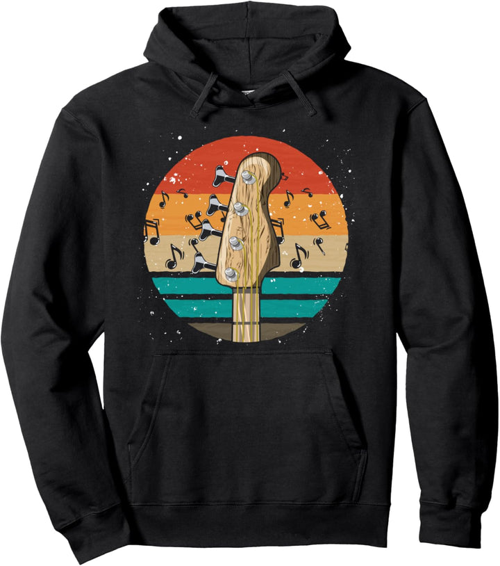 Retro Bass Gitarre Pullover Hoodie